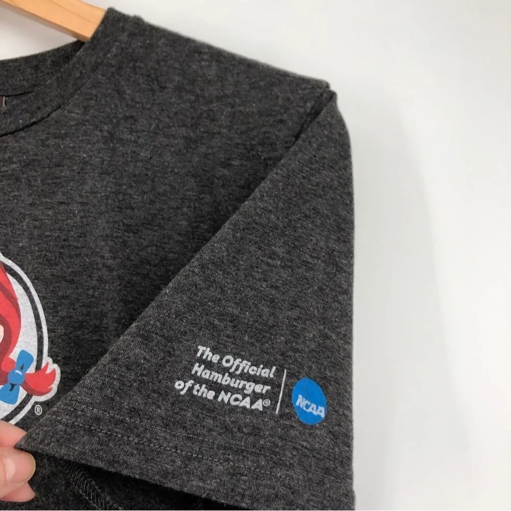 Wendy’s‎ Crew Member Tee Womens Small Gray Graphic Wendy Baconator